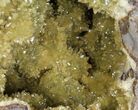 Yellow Crystal Filled Septarian Geode - Utah #98391-2